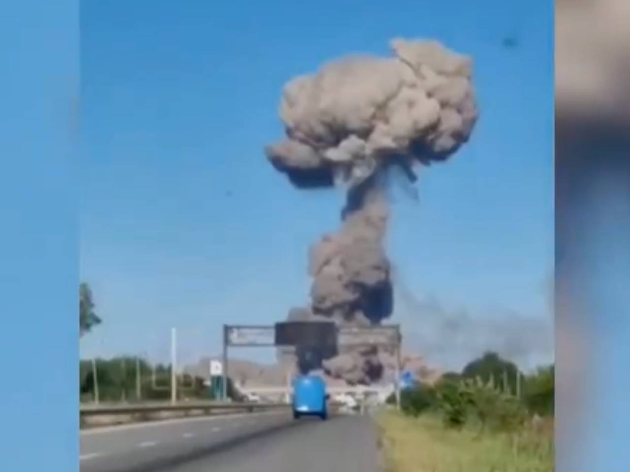 На севере Украины произошел сильный взрыв