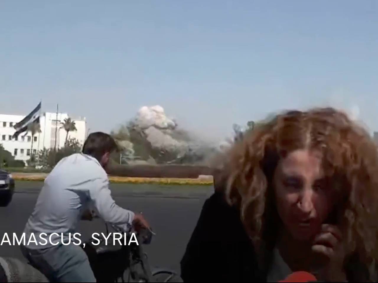 Удар Израиля по Сирии попал на видео