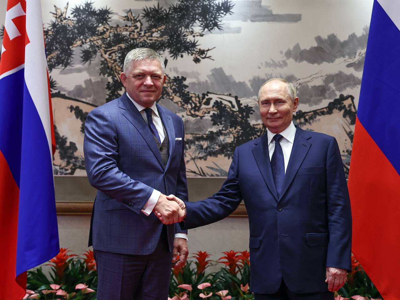 Встреча президента России Владимира Путина с премьер-министром Словакии Робертом Фицо