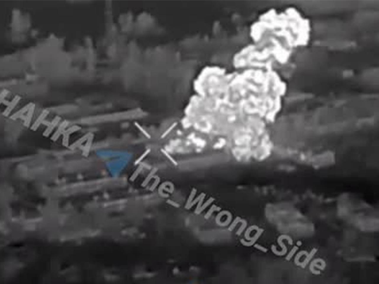 Появилось видео сброса авиабомбы на пункт дислокации ВСУ