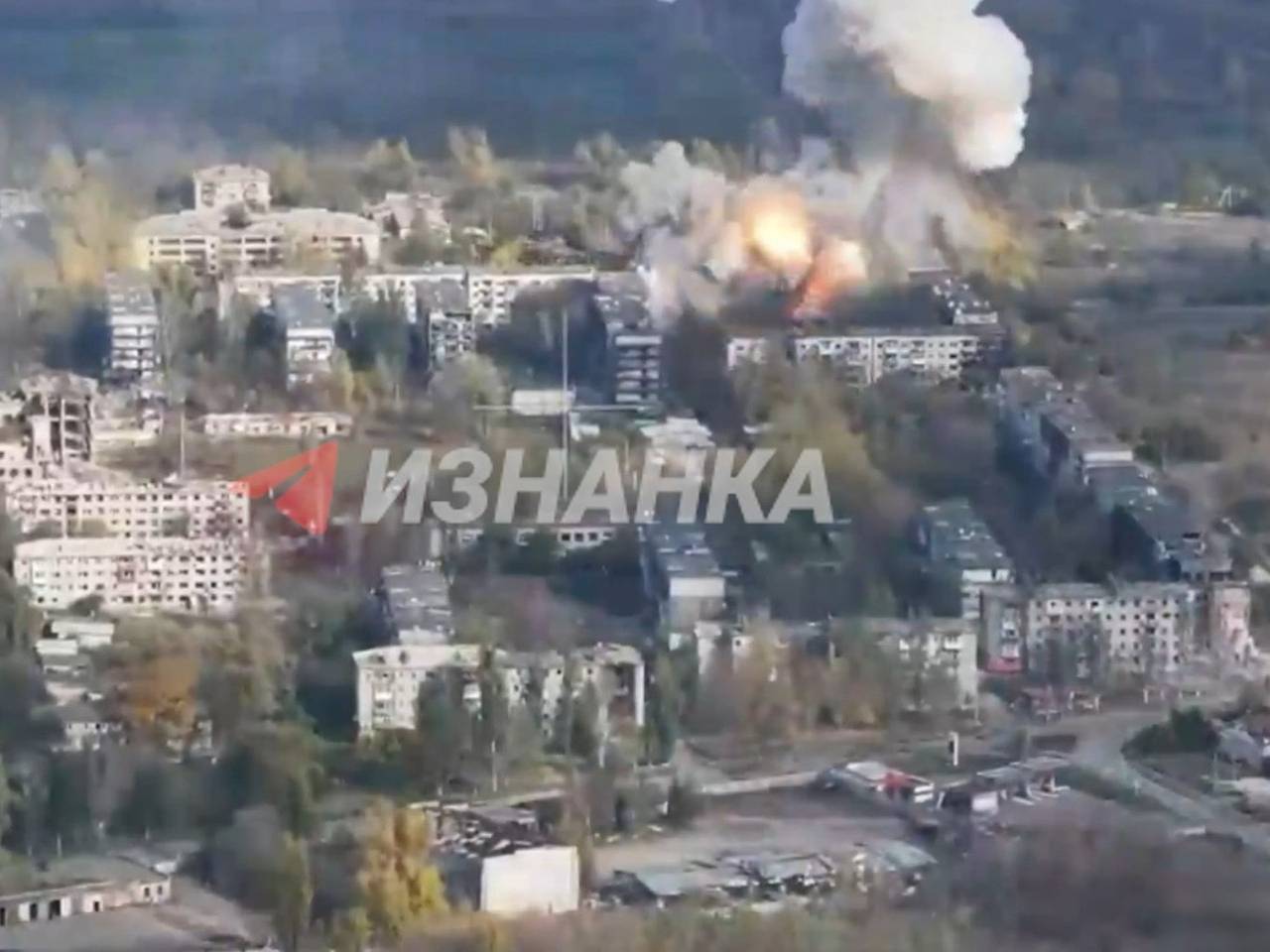 Появилось видео уничтожения пункта дислокации ВСУ при помощи ФАБ-3000